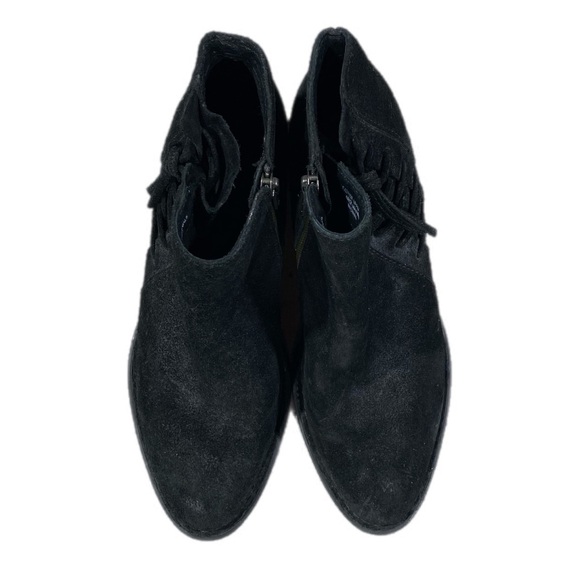 Born Black Suede Booties 8 Leather Ankle Bessie - Picture 5 of 12